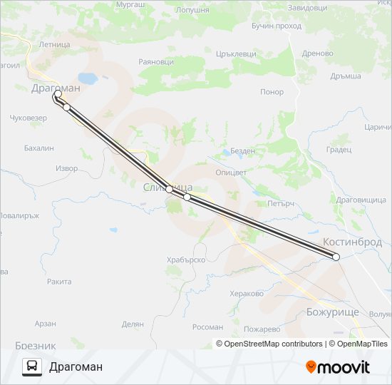 АВТ 102081 Bus Line Map