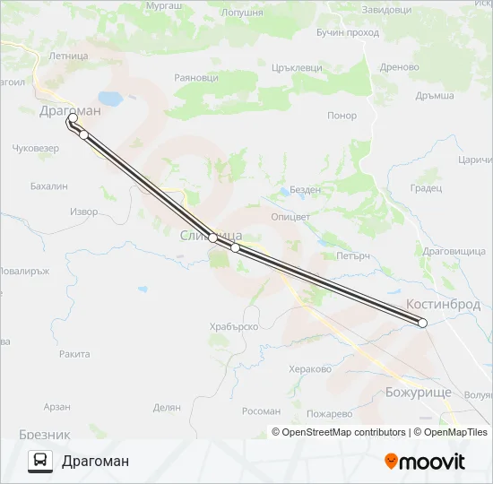 АВТ 102081 Bus Line Map