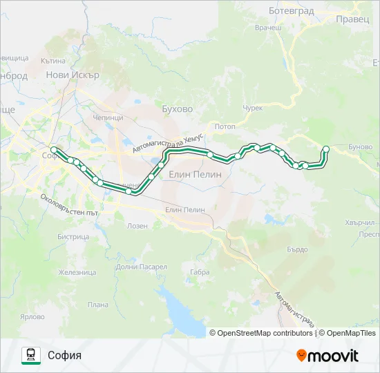 ПВ 30192 Train Line Map