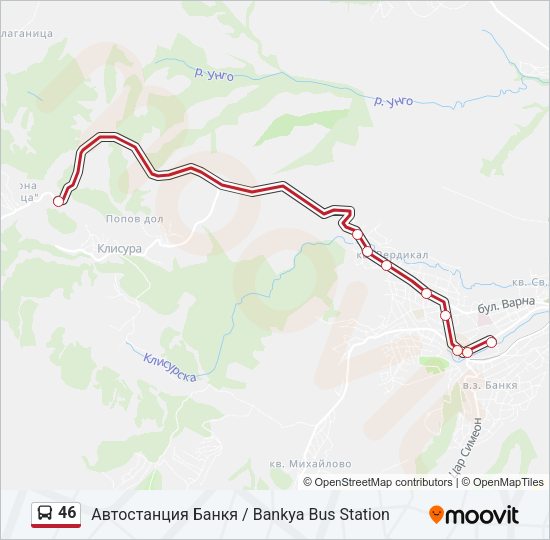 46 Bus Line Map