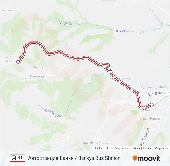 46 Bus Line Map