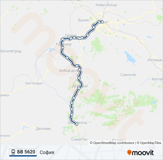 БВ 5620 Train Line Map
