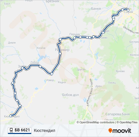 БВ 6621 Train Line Map