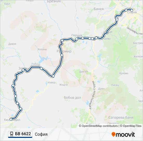 БВ 6622  Line Map