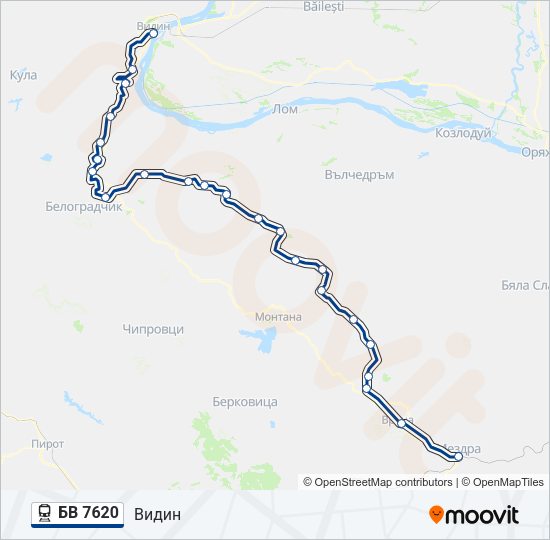 БВ 7620 Train Line Map
