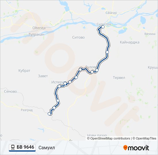 БВ 9646 Train Line Map