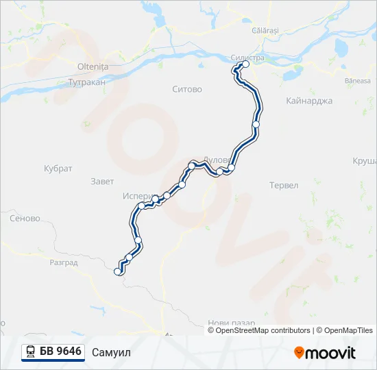 БВ 9646  Карта на Линията