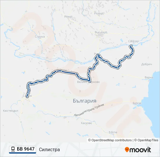  БВ 9647: карта маршрута