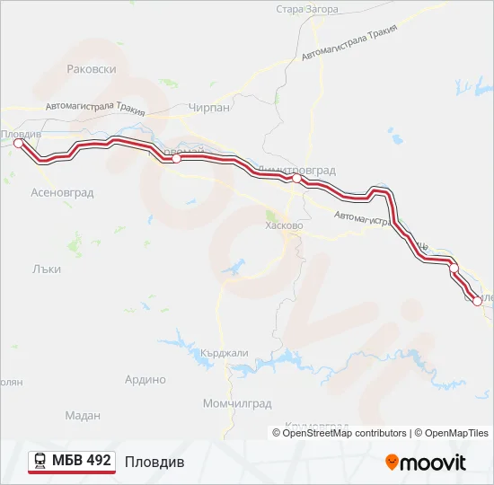 МБВ 492  Line Map