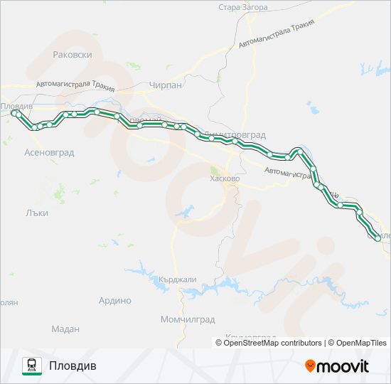 ПВ 10142 Train Line Map