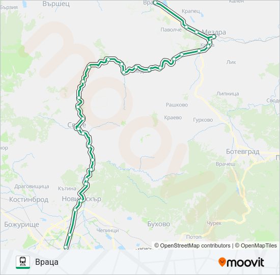 ПВ 20111 Train Line Map