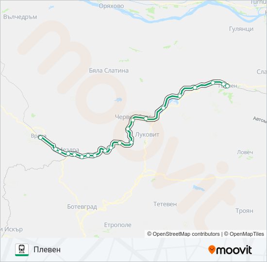 ПВ 20133 Train Line Map