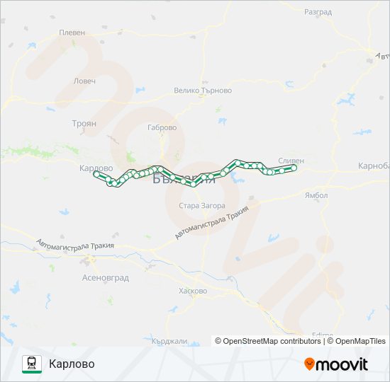 ПВ 30130 Train Line Map