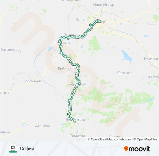 Поезд ПВ 50112: карта маршрута