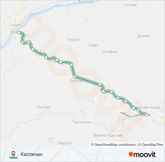 ПВ 90101 Train Line Map