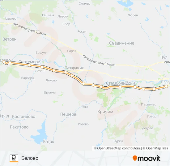 КПВ 10234  Карта на Линията