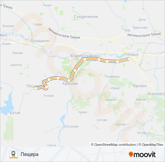 КПВ 18204 Train Line Map