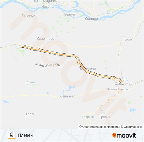 КПВ 20244 Train Line Map