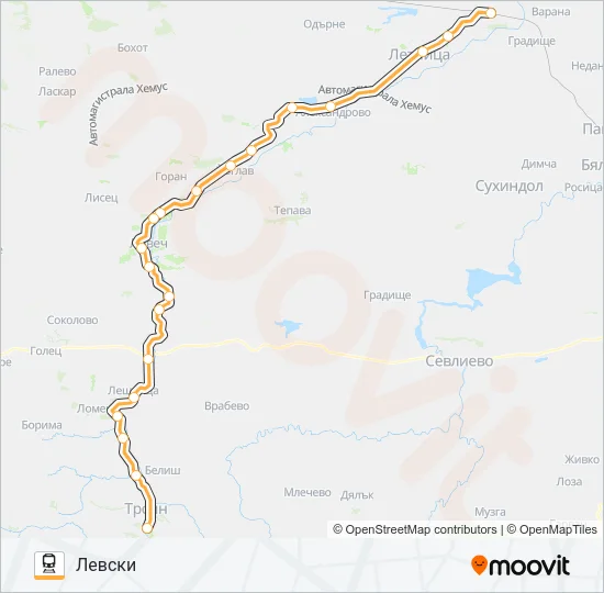 КПВ 24222  Карта на Линията