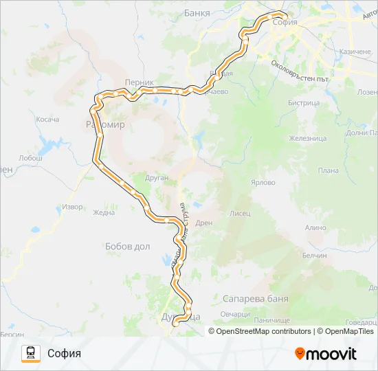  КПВ 50232: карта маршрута