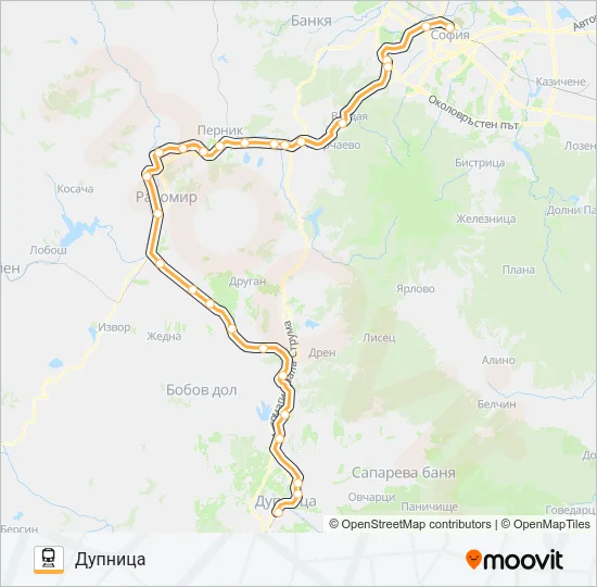  КПВ 50233: карта маршрута