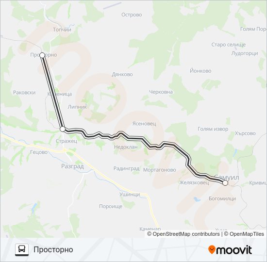 АВТ 96201 Bus Line Map