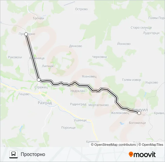 АВТ 96201 Bus Line Map