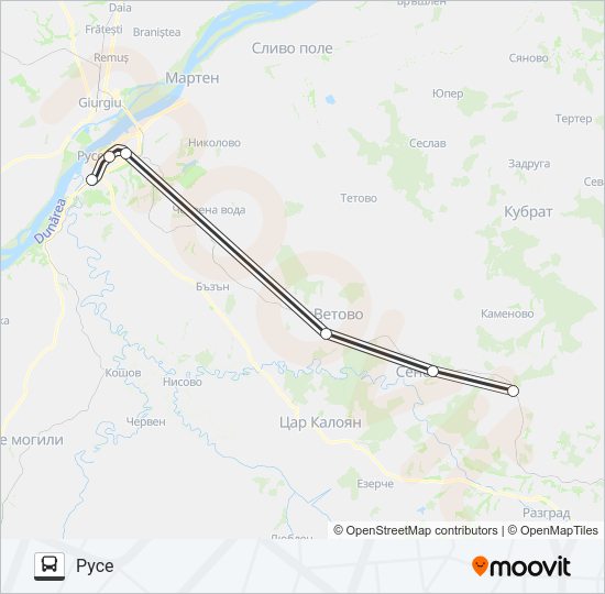 АВТ 96201 автобус Карта на Линията