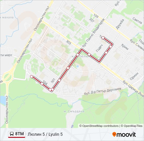 8TM Bus Line Map