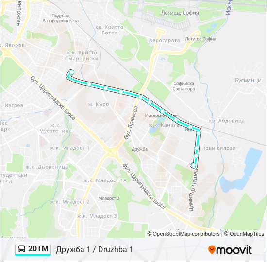 20TM Bus Line Map