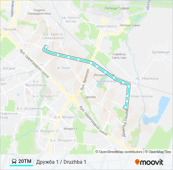 20TM Bus Line Map