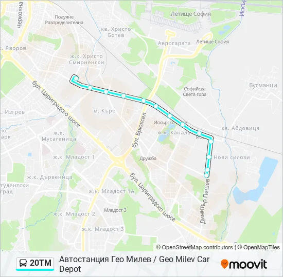 20TM Bus Line Map
