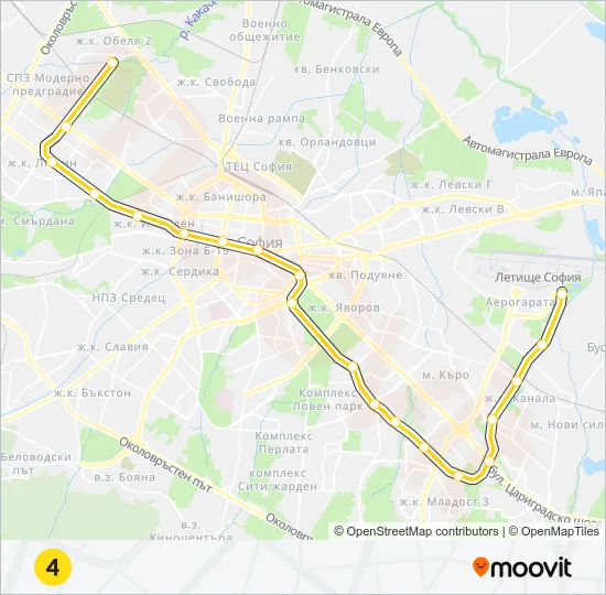 М4 Metro Line Map