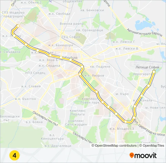 М4 Metro Line Map