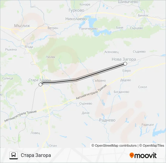 АВТ 86511  Карта на Линията