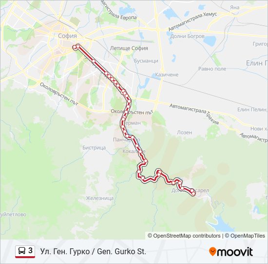 3 Bus Line Map