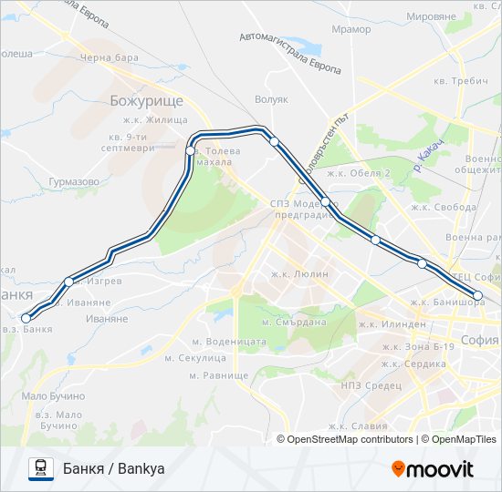 КПВ 13208  Карта на Линията
