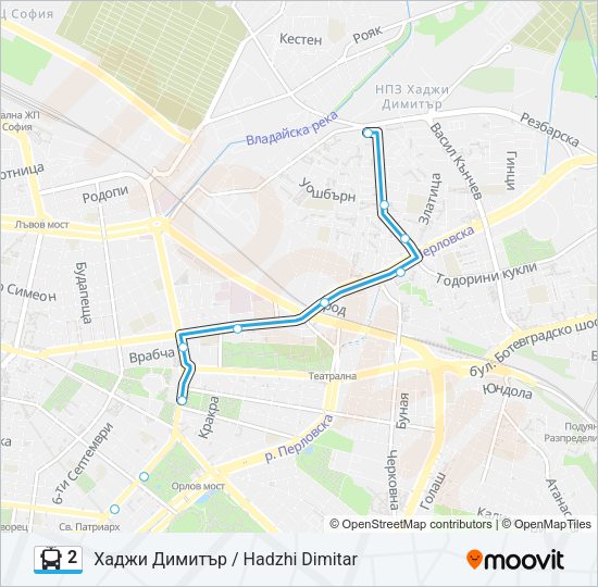 2 Trolleybus Line Map