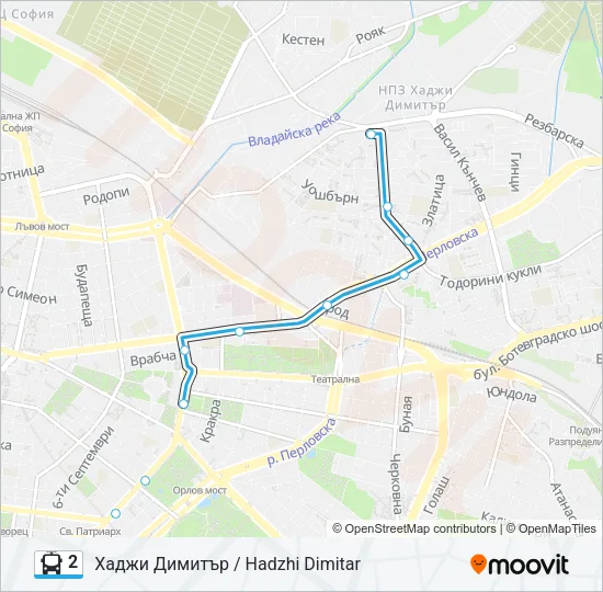 2 Trolleybus Line Map