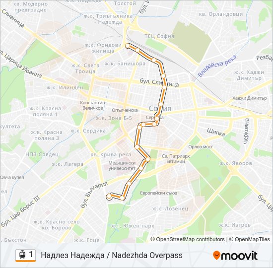 1 Light Rail Line Map