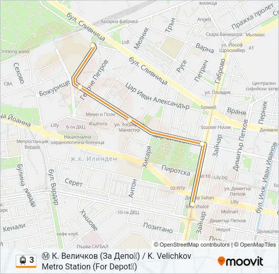 3 Light Rail Line Map