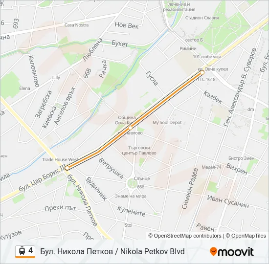 4 Light Rail Line Map