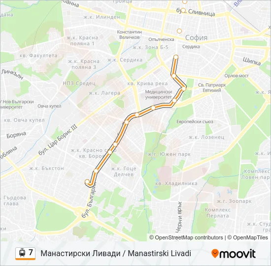 7 Light Rail Line Map