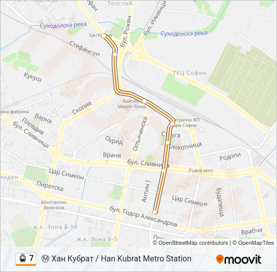 7 Light Rail Line Map
