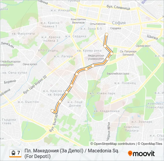 7 Light Rail Line Map