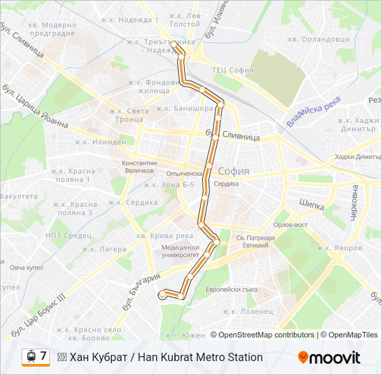 7 Light Rail Line Map