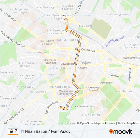 7 Light Rail Line Map