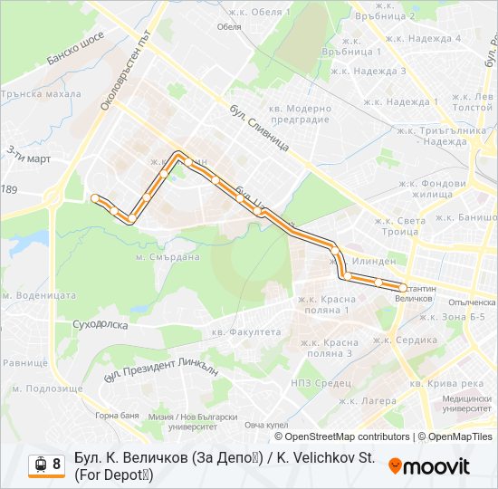8 Light Rail Line Map