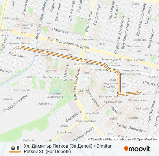 8 Light Rail Line Map
