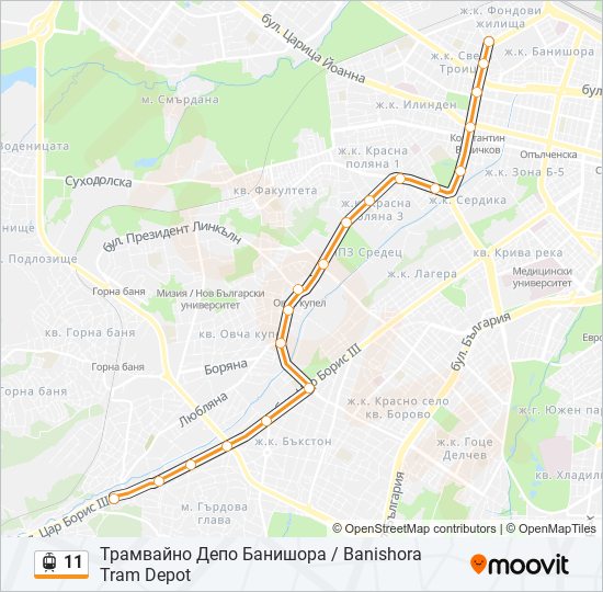 Трамвай 11 москва маршрут остановки и расписание